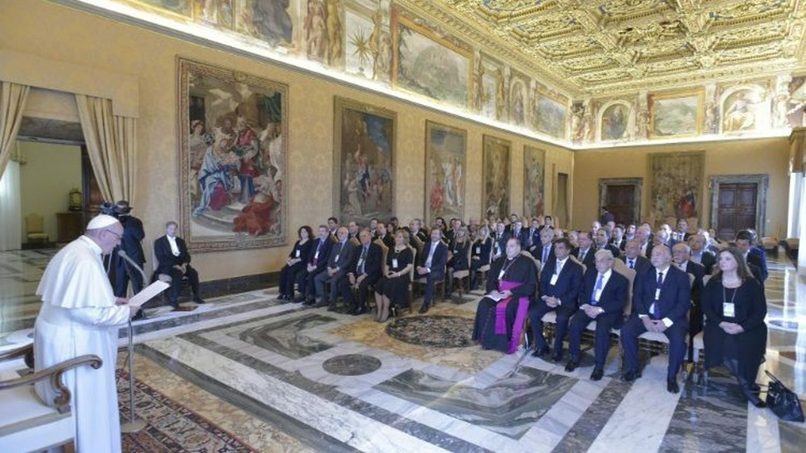 El Papa, con el seminario de Ética