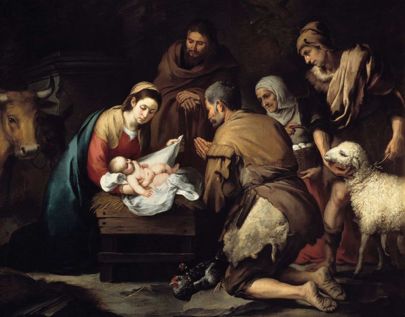 Adoración de los pastores. Murillo