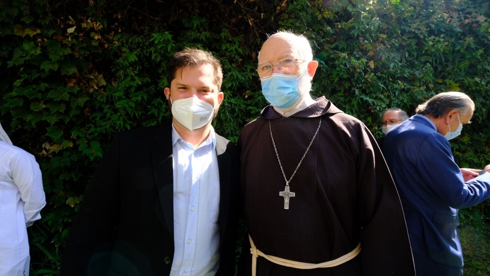 Gabriel Boric, con Celestino Aós