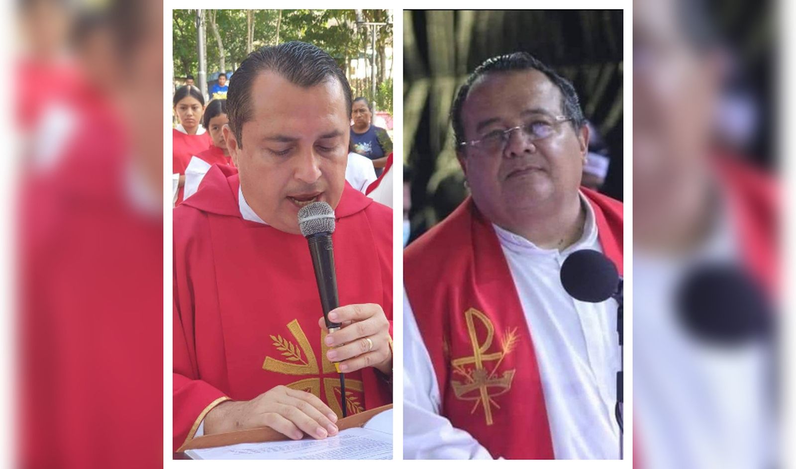 Monseñor Ulises René Vega Matamoros y monseñor Edgar Sacasa