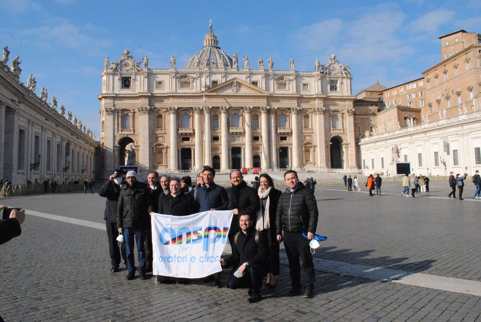 Miembros del ANSPI en el Vaticano, en 2022
