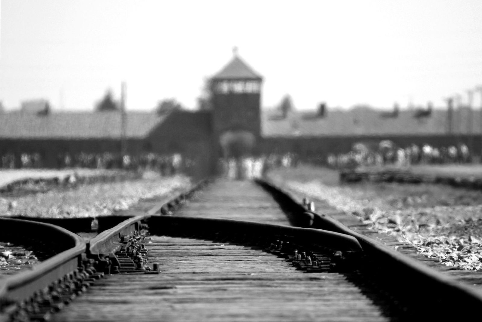 La vía del tren que conducía a Auschwitz