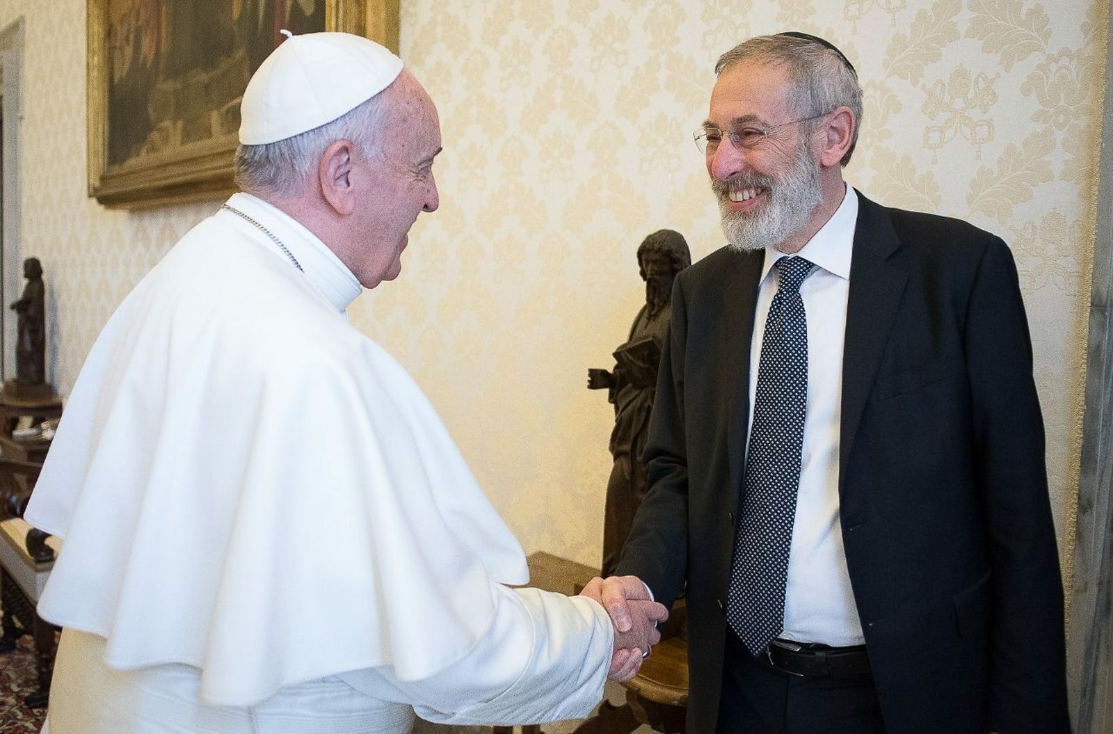 Papa Francisco y el prof. Riccardo Di Segni, Gran Rabino de Roma