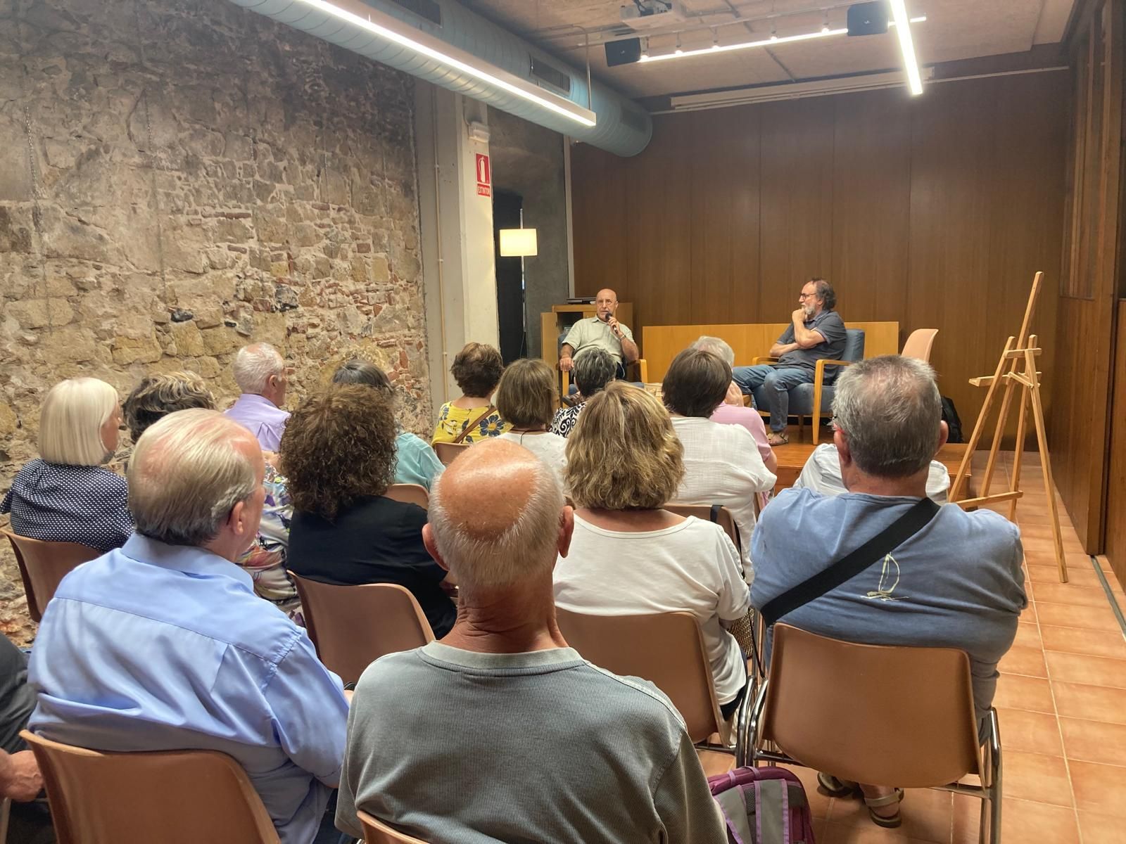 El agustino, durante su charla