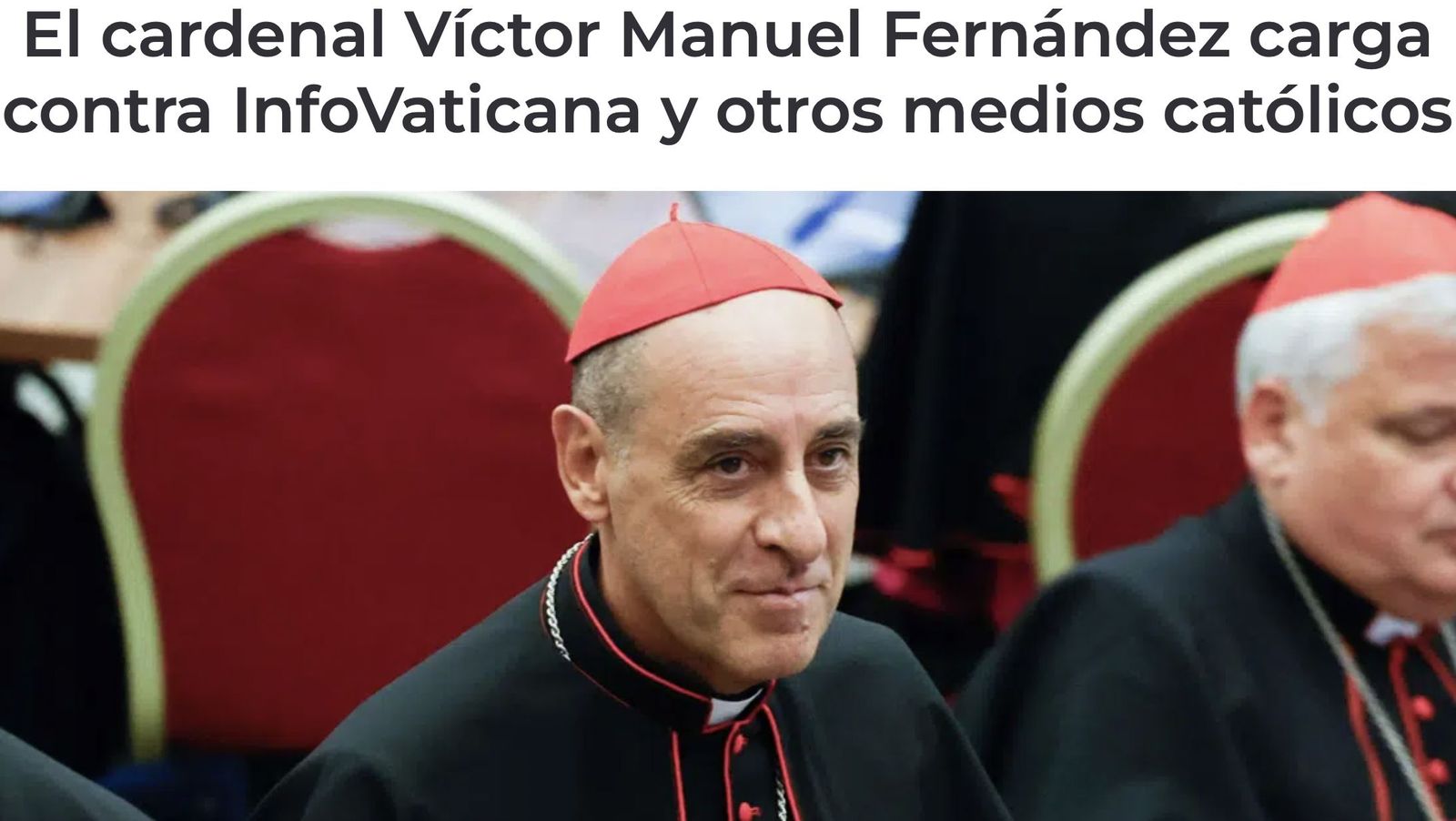 El cardenal Fernández, en Infovaticana