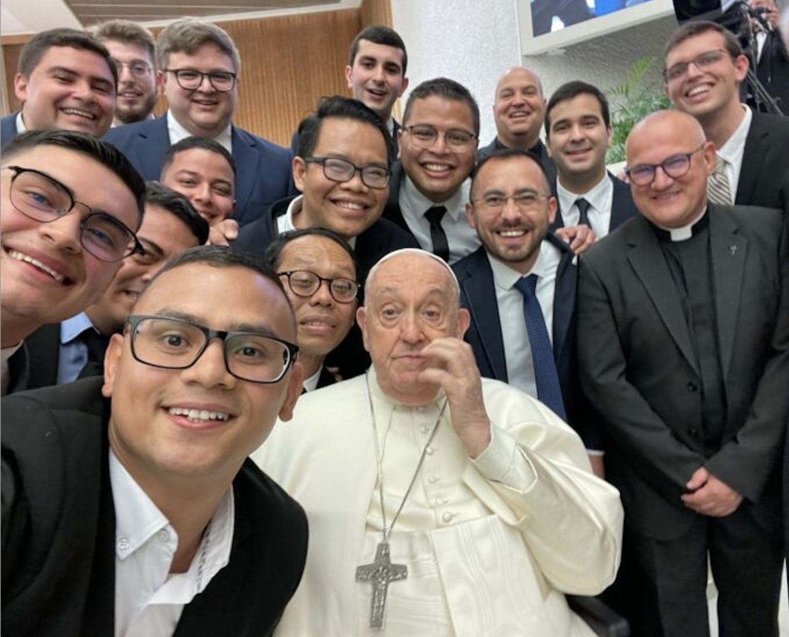 Seminaristas del Interdiocesano de Cataluña durante una reciente visita al Papa