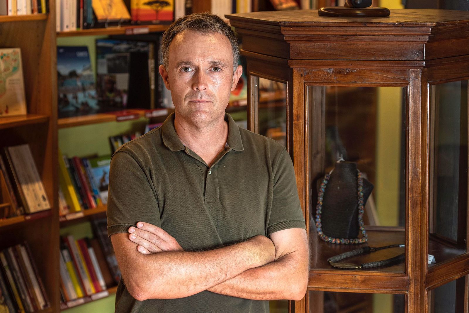 Mikel Ayestaran durante su visita a Barcelona.