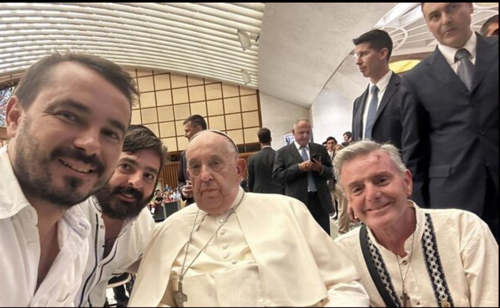 Alejandro Fernández Barrajón con el papa Francisco