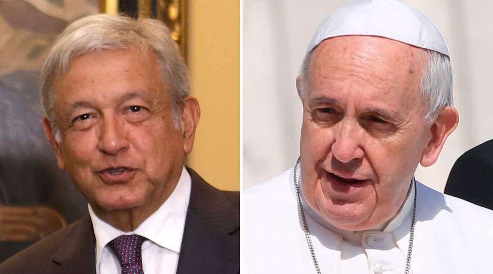 El presidente mexicano, Andrés Manuel López Obrador, y el Papa Francisco