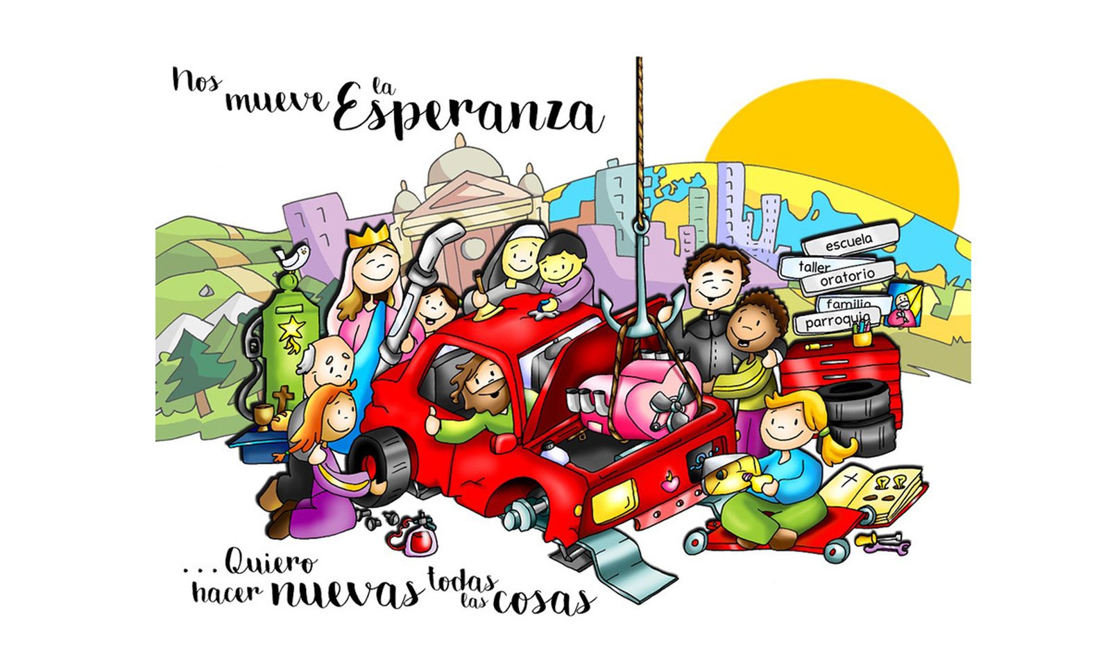 Cartel "Nos mueve la esperanza", de Fano