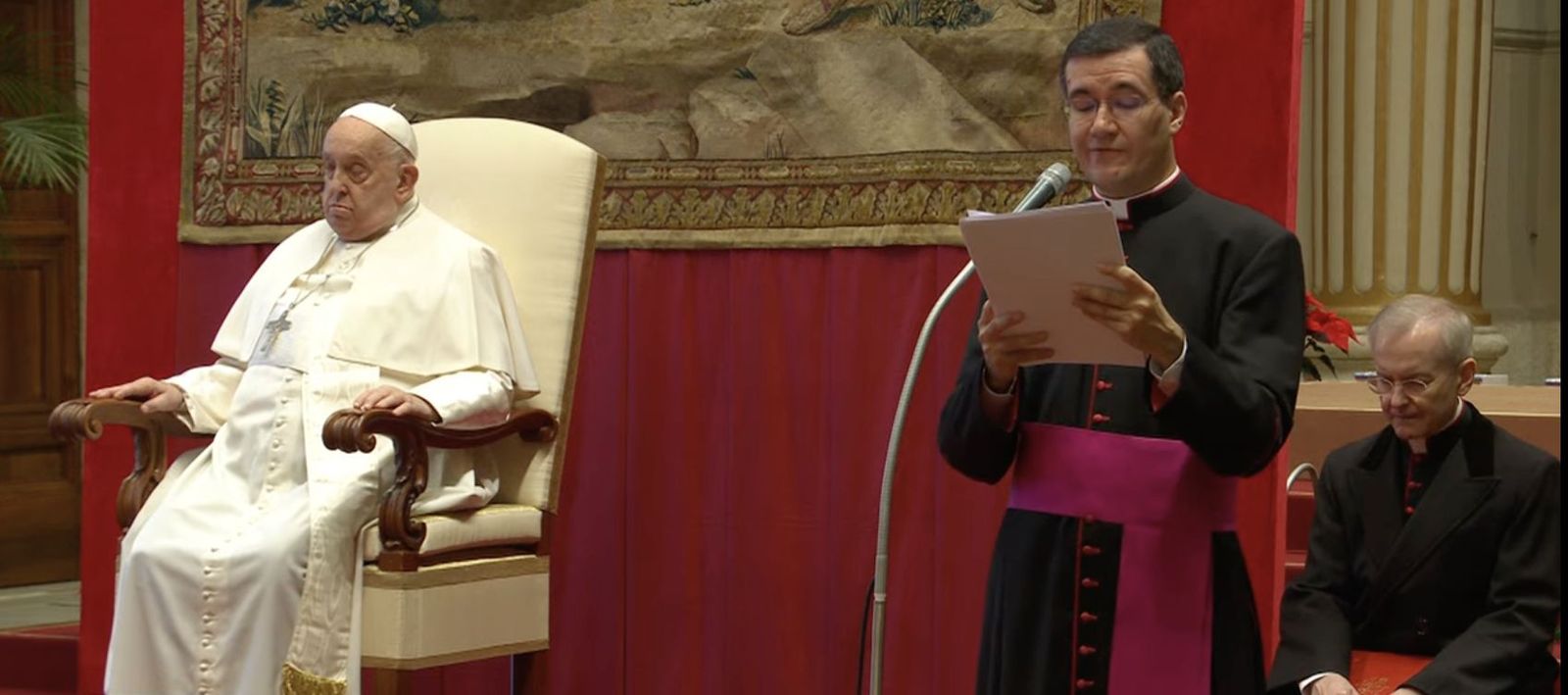 Ciampanelli leyó el discurso del papa