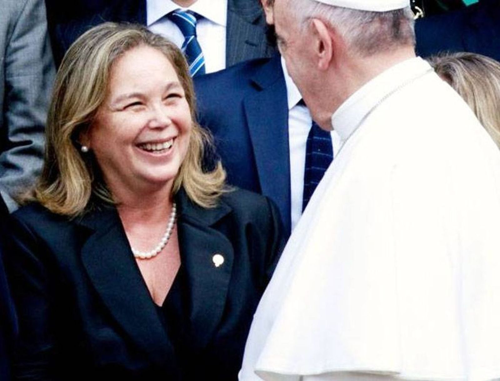 Susana Medina, con el Papa Francisco