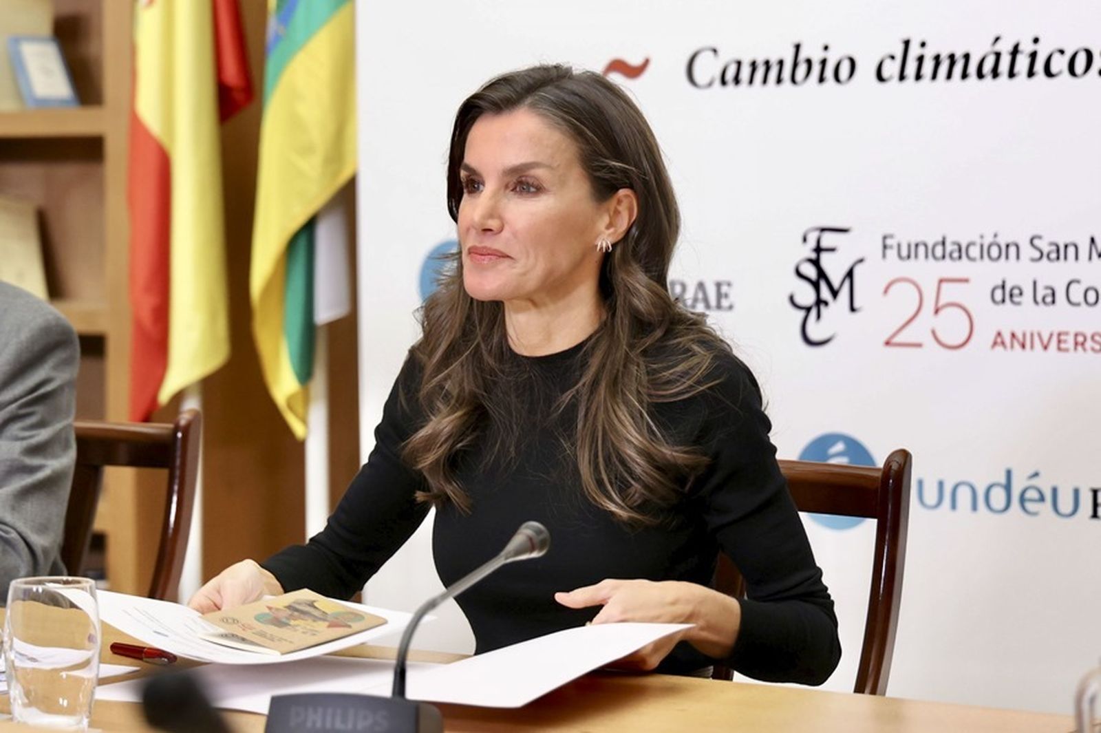 La reina Leticia durante su intervención