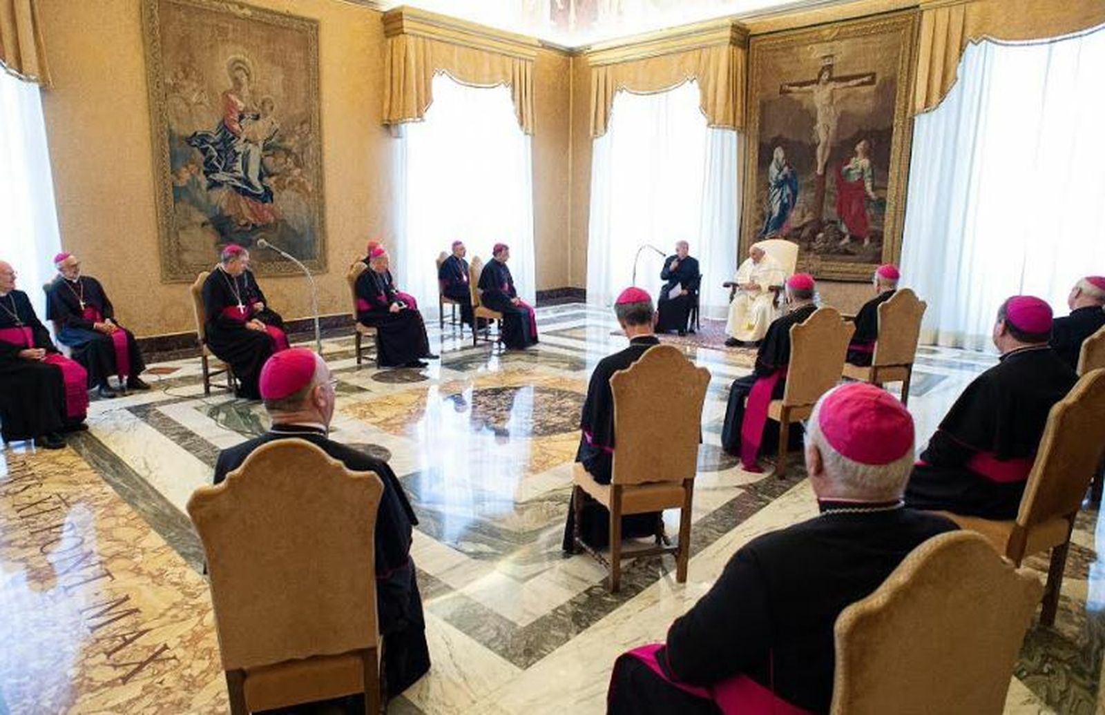 Encuentro con obispos franceses en el Vaticano