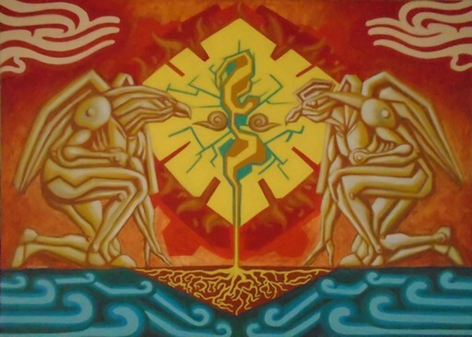 El reencuentro entre el águila y el cóndor. Dextrógira