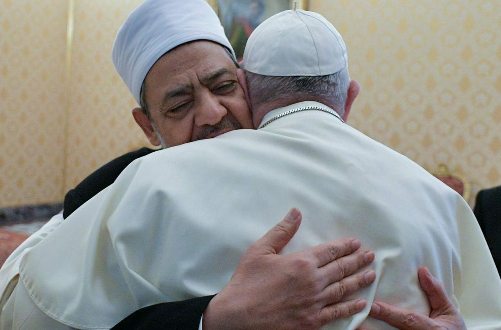 Encuentro entre el Papa Francisco y el Gran Imán de Al-Azhar Ahmed Al-Tayyeb en el que se firmó el Documento sobre la Fraternidad humana