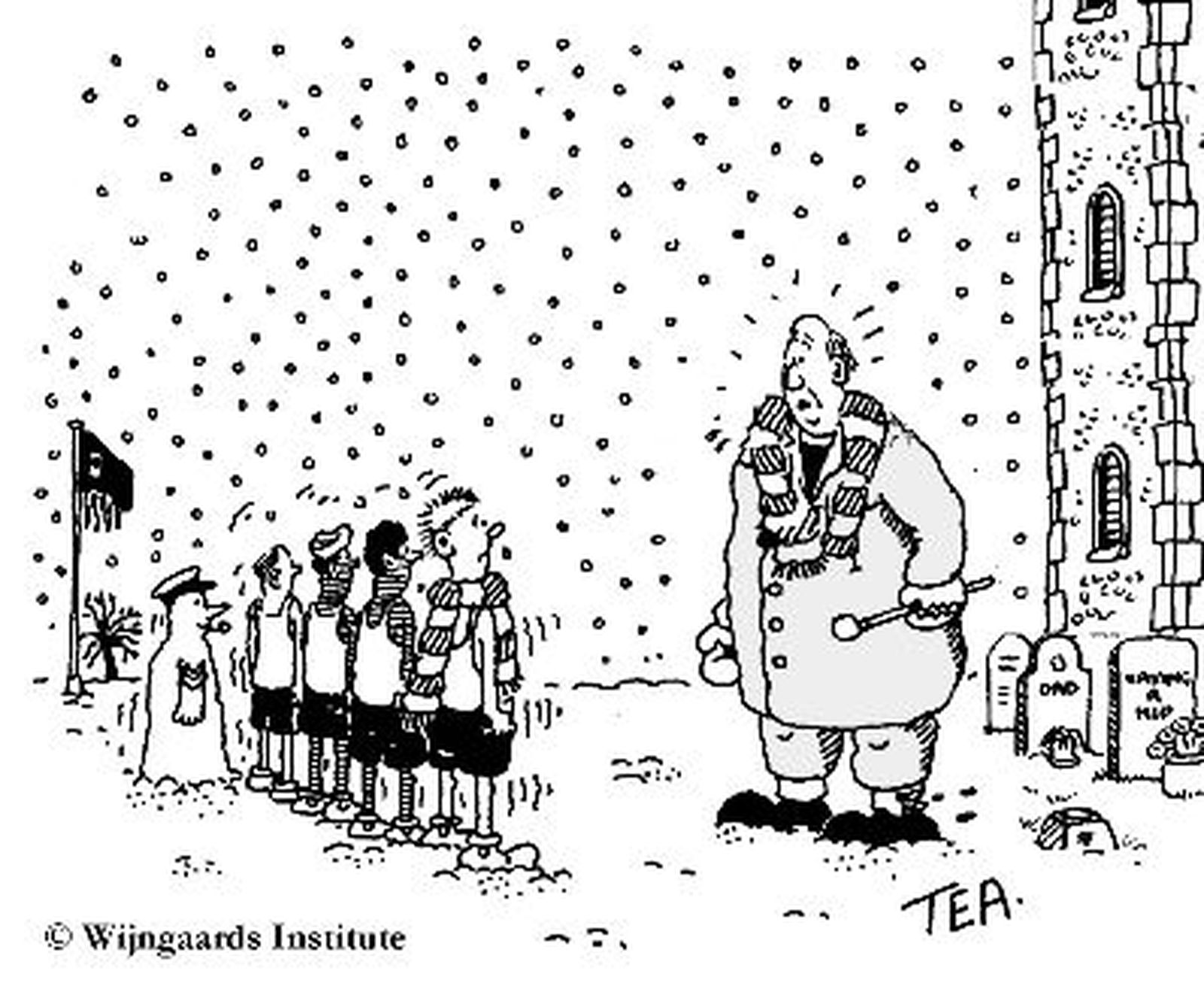 "¡No tiemble! Soy tu párroco. Te diré si hace frío o calor"