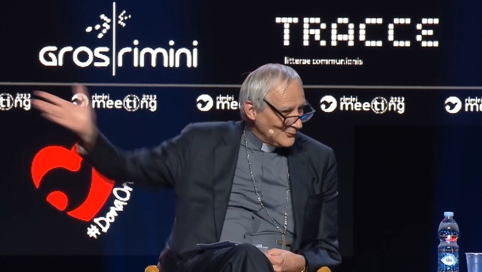 Zuppi, durante su intervención en el Meeting de Rimini