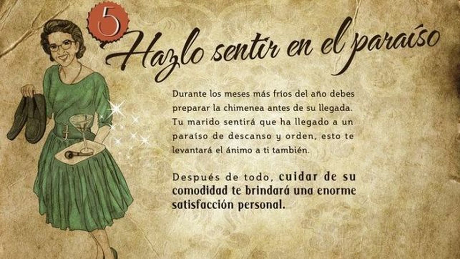 Consejos de la Sección Femenina de Falange Española para "buenas esposas". Años 50