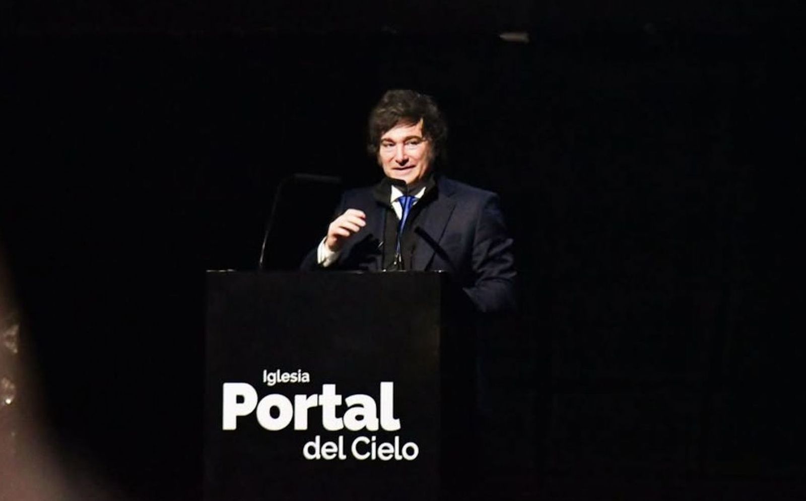 Milei, en la inauguración dekl templo