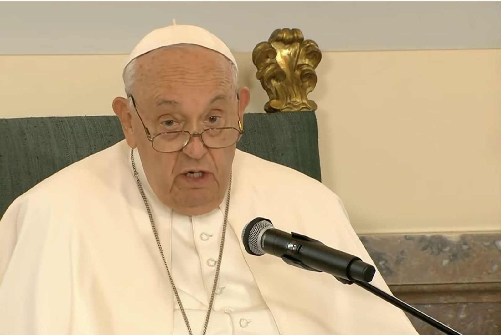 Francisco, durante su discurso