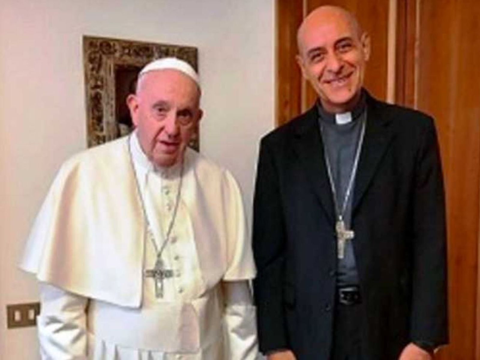 Francisco con Monseñor Fernández, arzobispo de La Plata