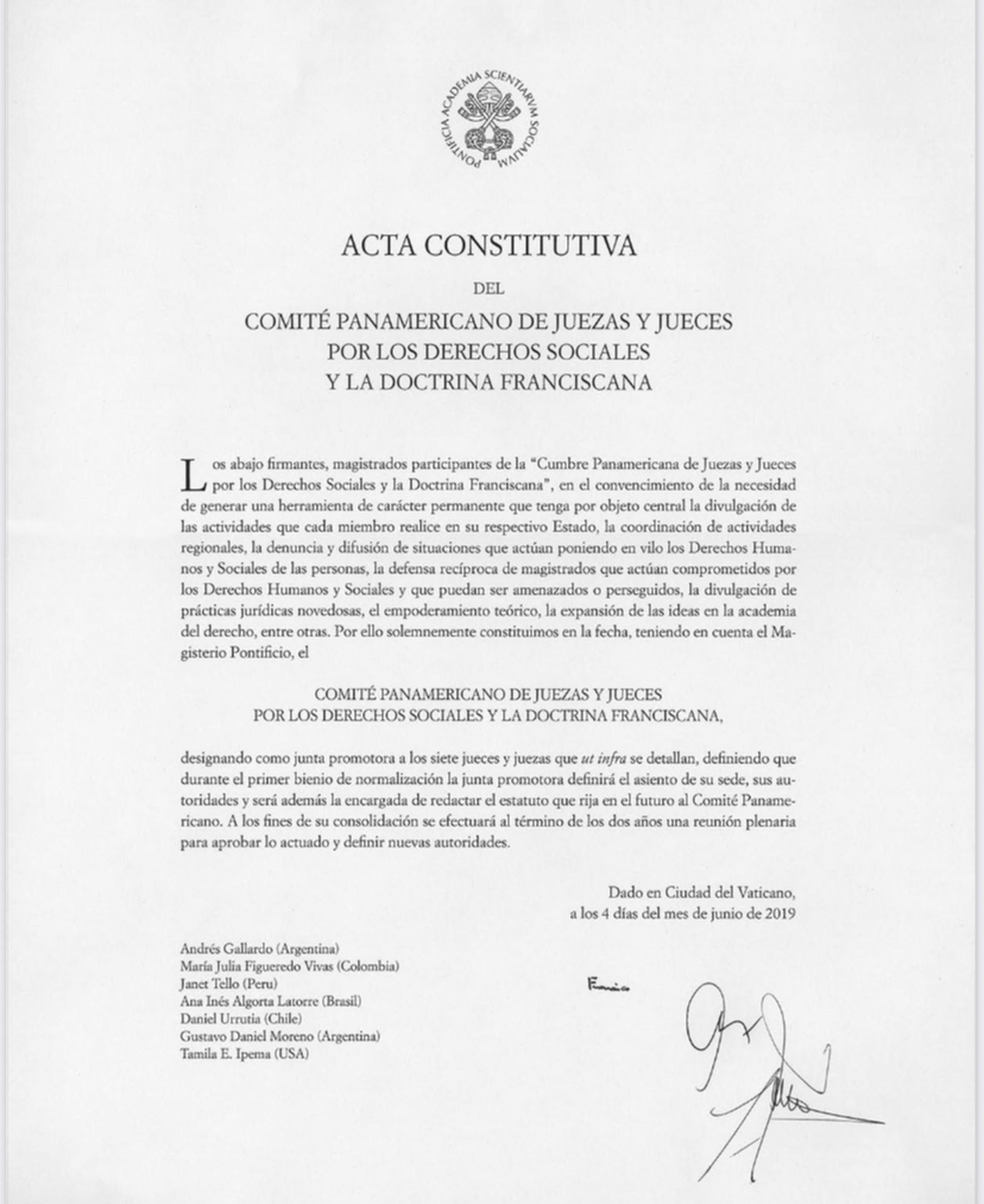 Quirógrafo del Papa