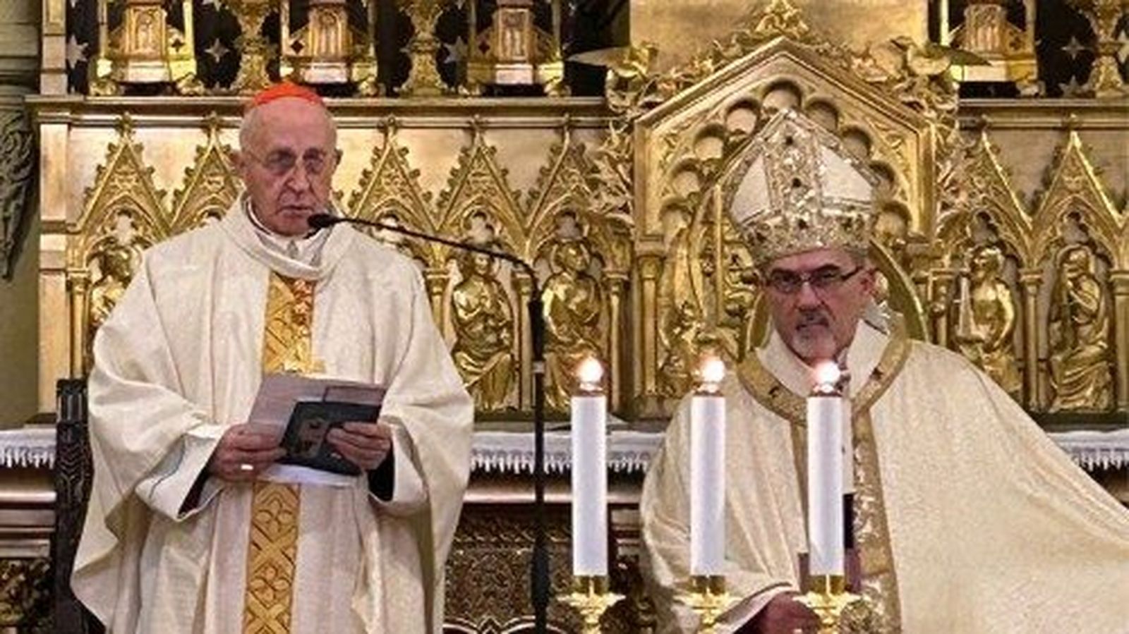 El cardenal Filoni, con el patriarca Pizzaballa