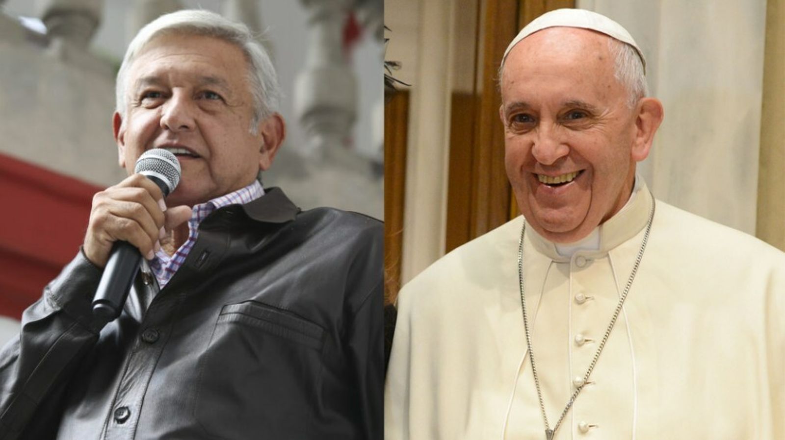 El presidente mexicano, Andrés Manuel López Obrador, y el Papa Francisco
