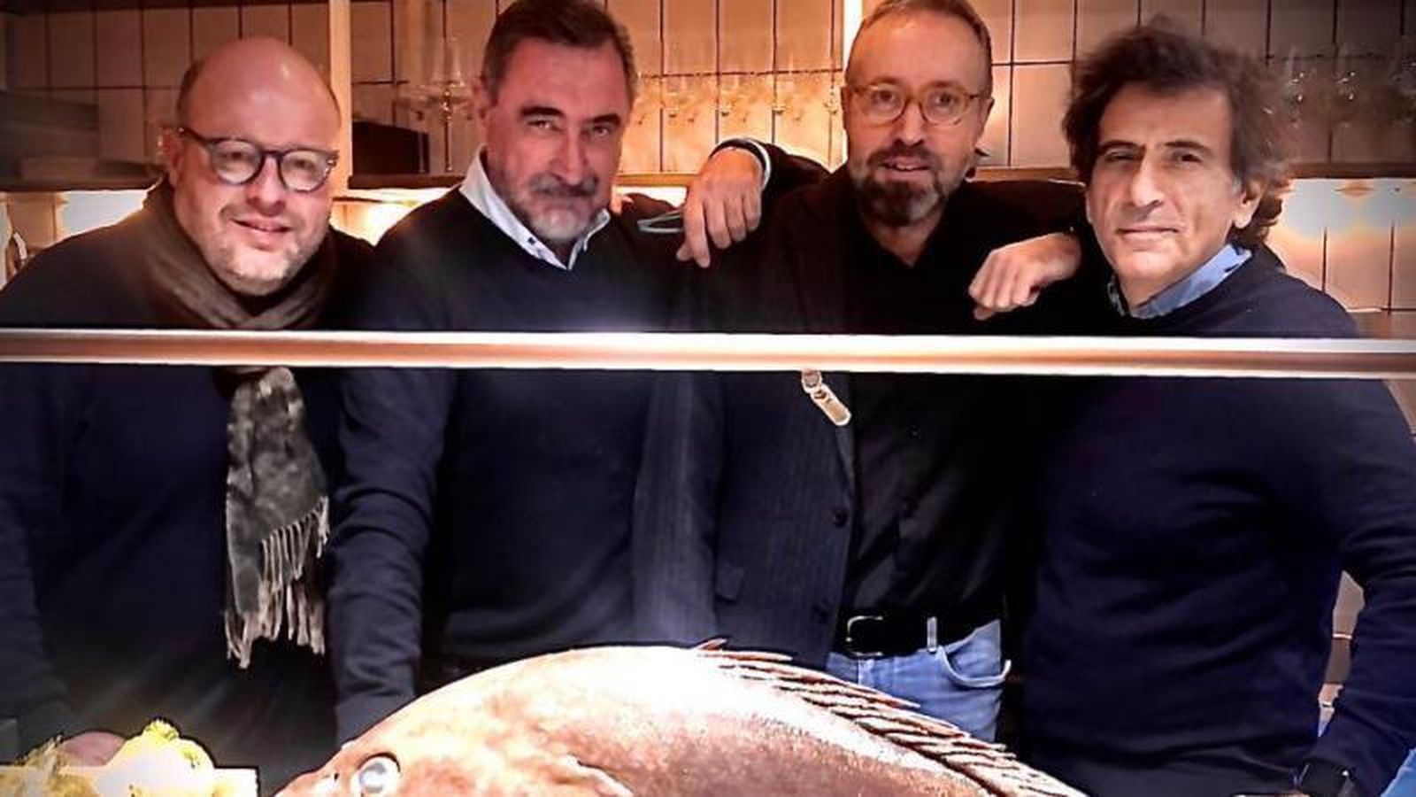 Sostres, junto a Herrera, Girauta y Arcadi Espada