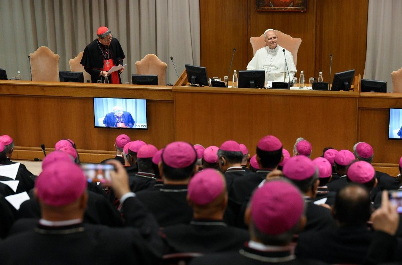 León XIV, en la audiencia con los nuevos obispos