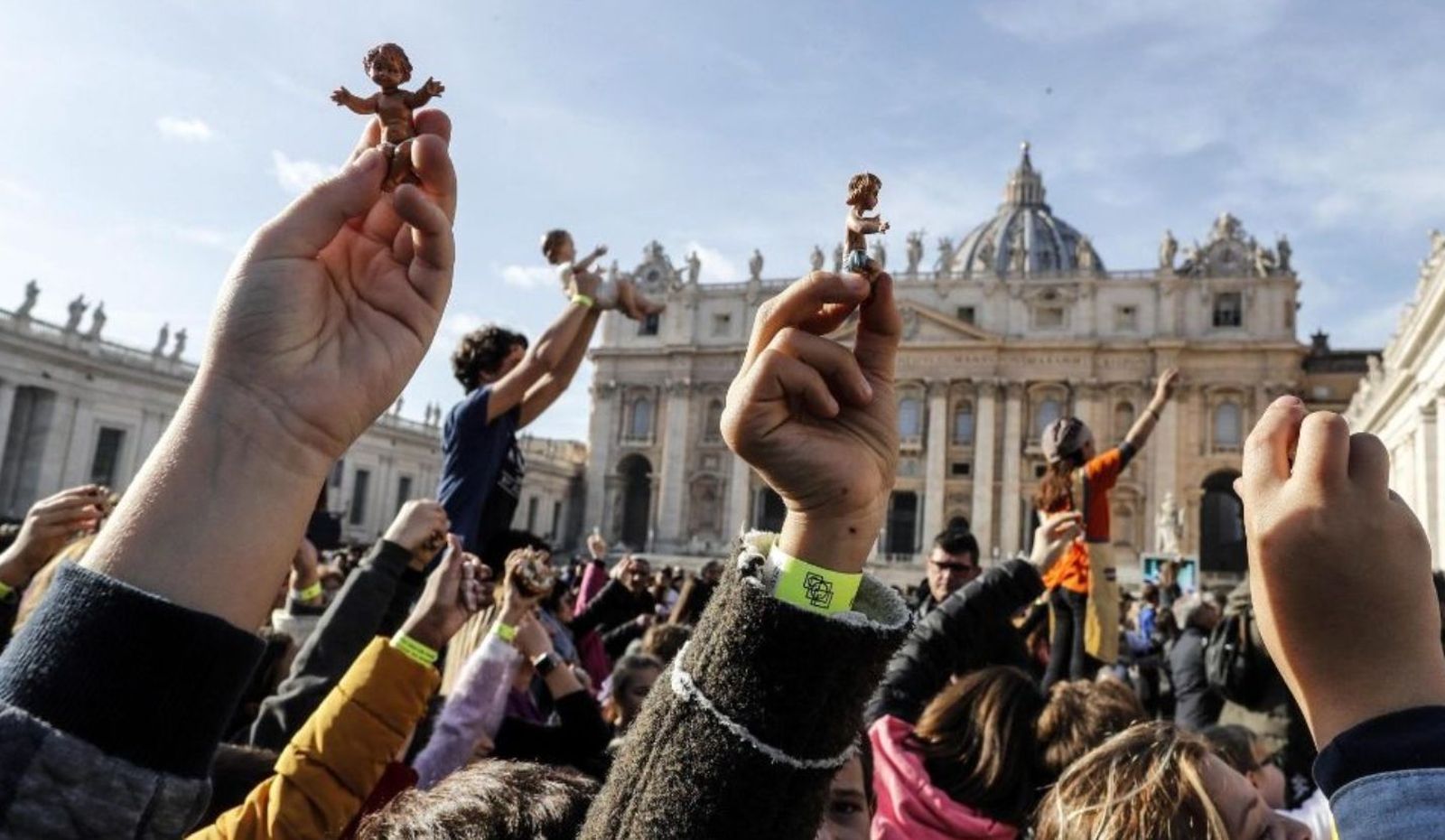 Bendición de los niños jesús en Roma