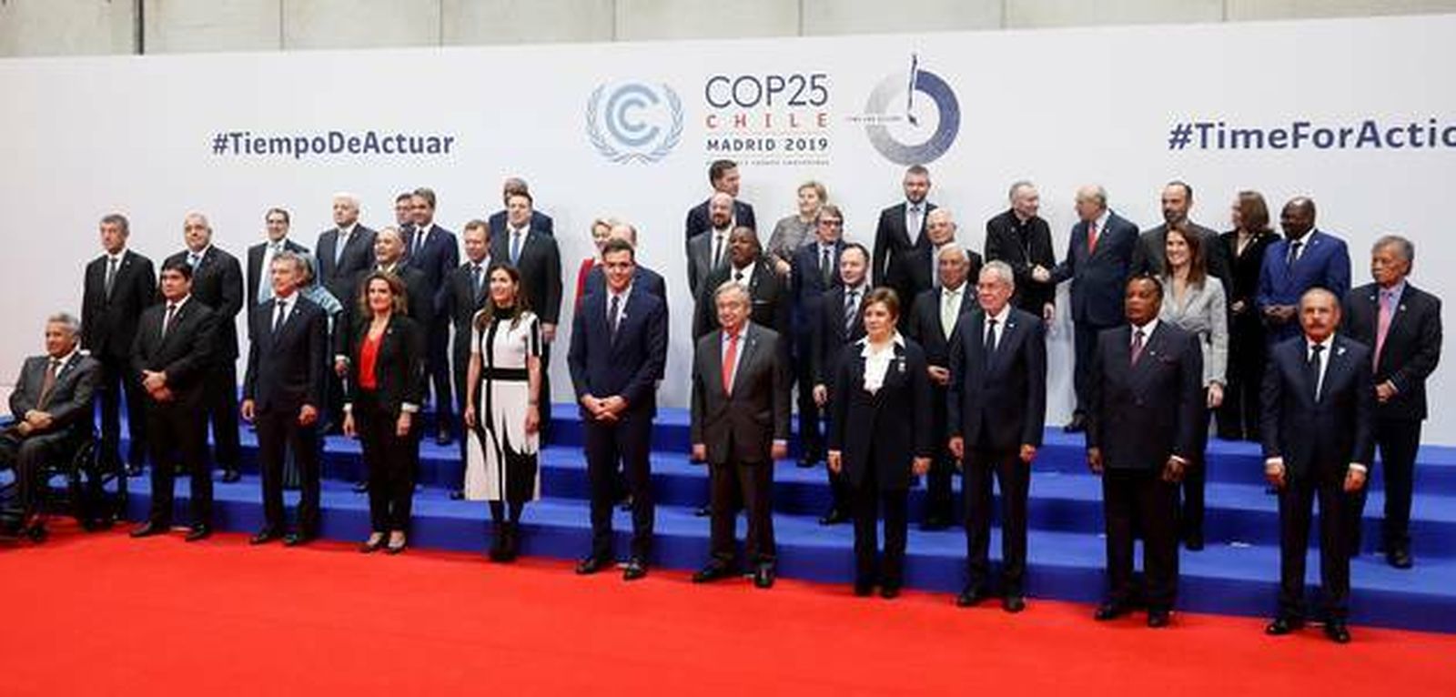 Los líderes asistentes al COP25 de Madrid