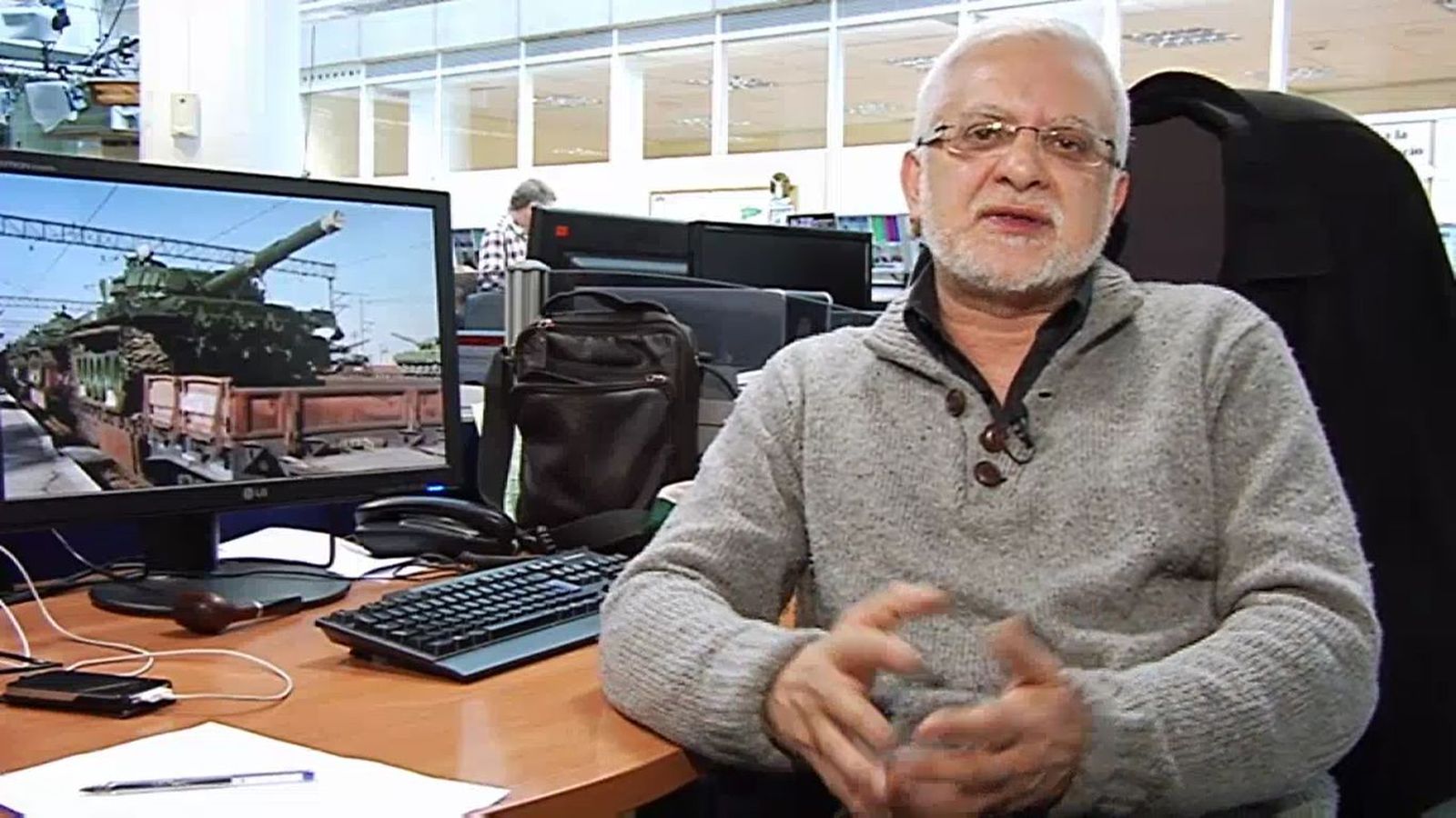 Vicenç Lozano en la redacción de TV3.