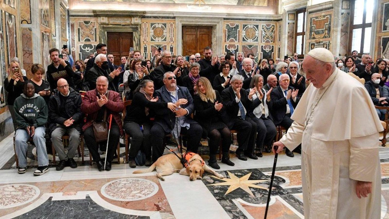 El Papa, con los ciegos italianos