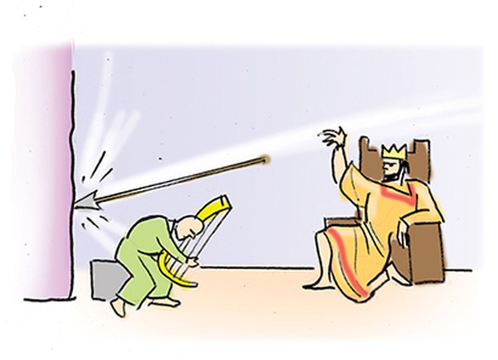 Saúl fastidiado con las canciones de David