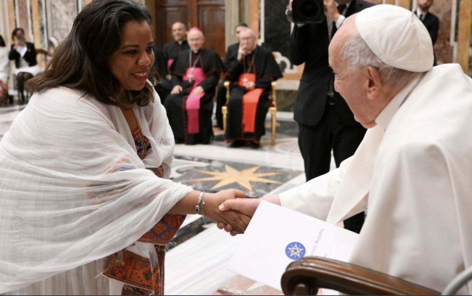 Francosco, en la presentación de credenciales
