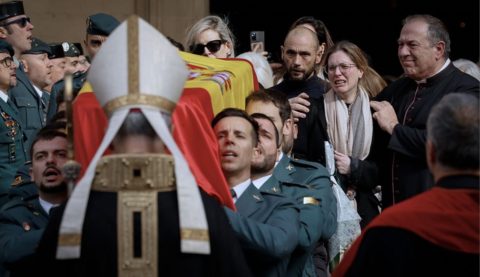 Funeral en Pamplona del guardia civil David Pérez Carracedo asesinado por una narcolancha en Barbate