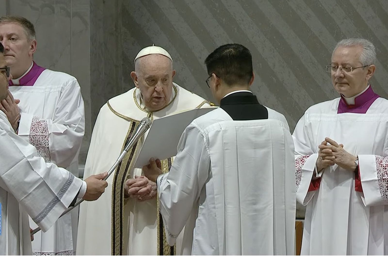 Francisco, durante la misa crismal