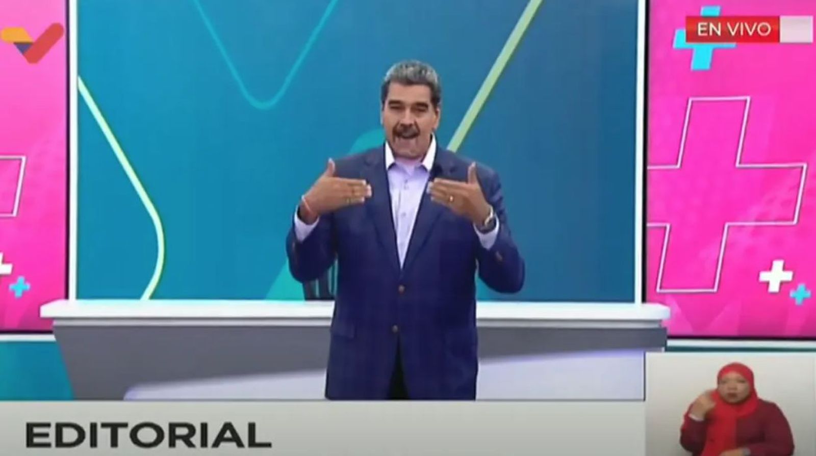 Nicolás Maduro en la televisión estatal venezolana