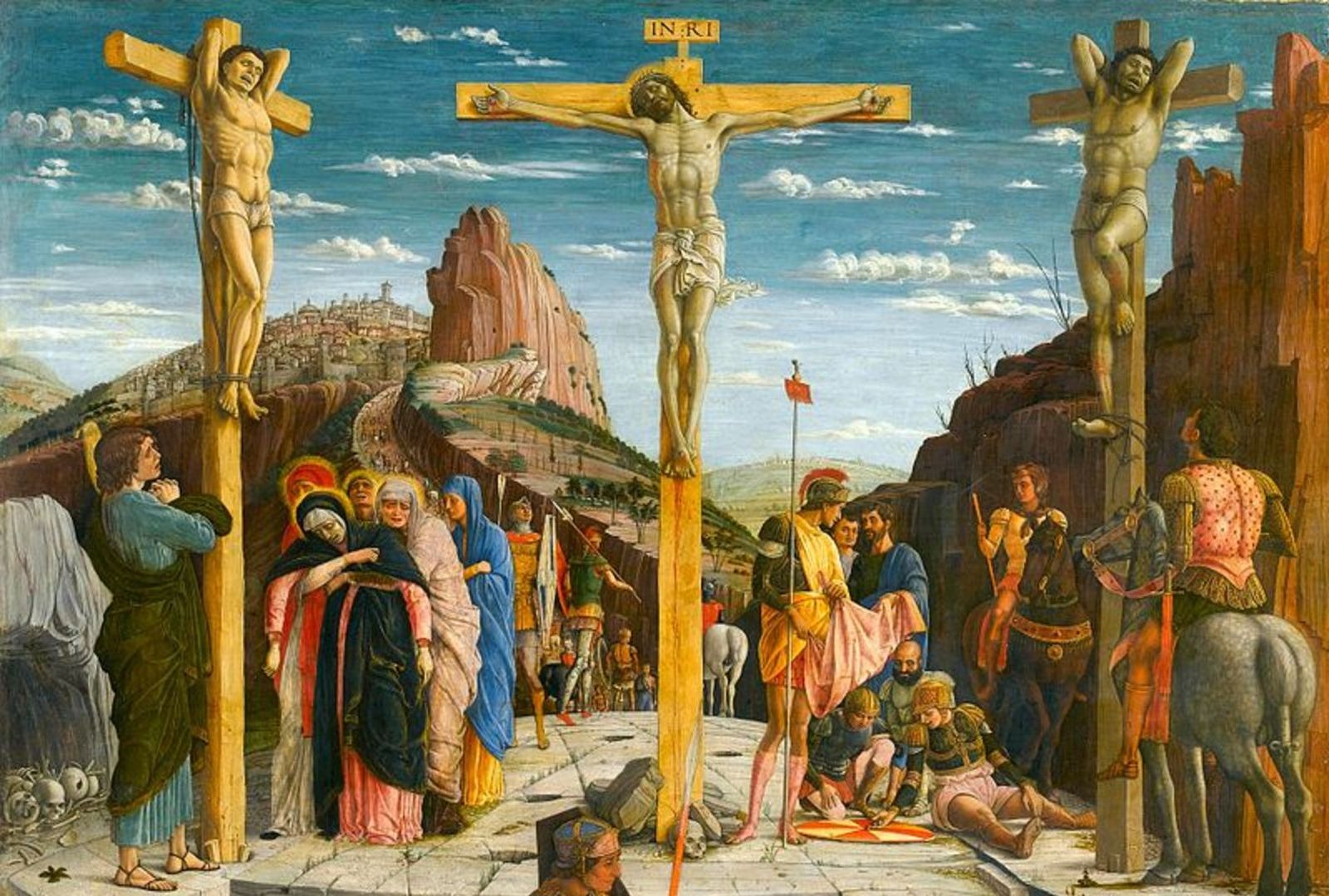 Detalle de la "Crucifixión" de Mantegna