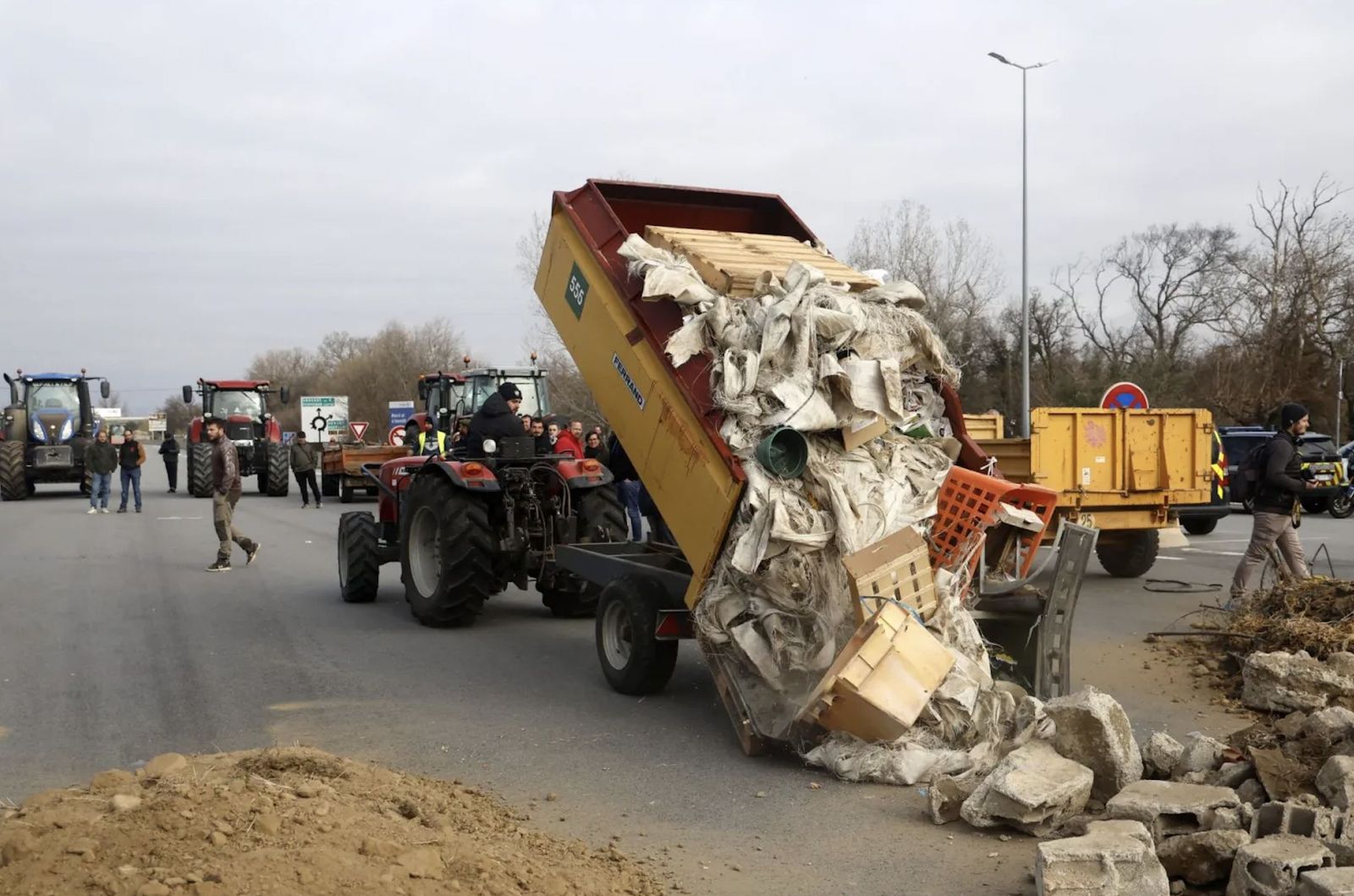 Protesta de los agricultores franceses