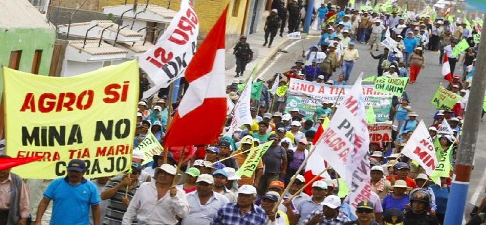 Protesta en Perú por el proyecto minero Tía María