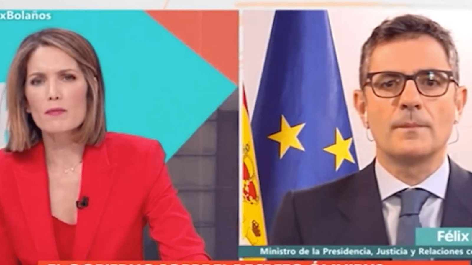 Silvia Intxaurrondo entrevista a Bolaños en RTVE