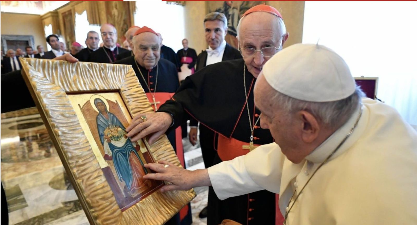 El papa y el cardenal Filoni