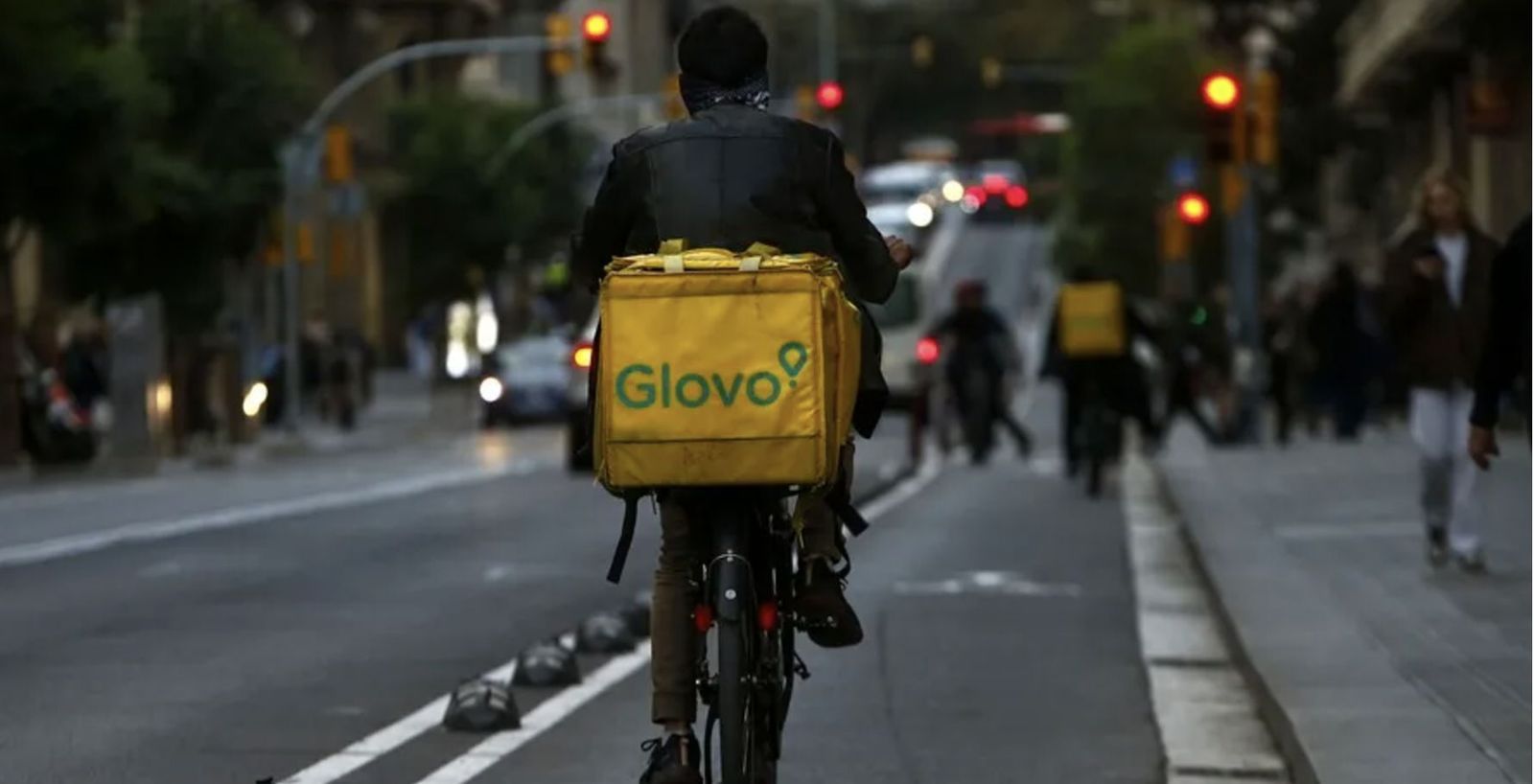 Rider de Glovo, en Barcelona