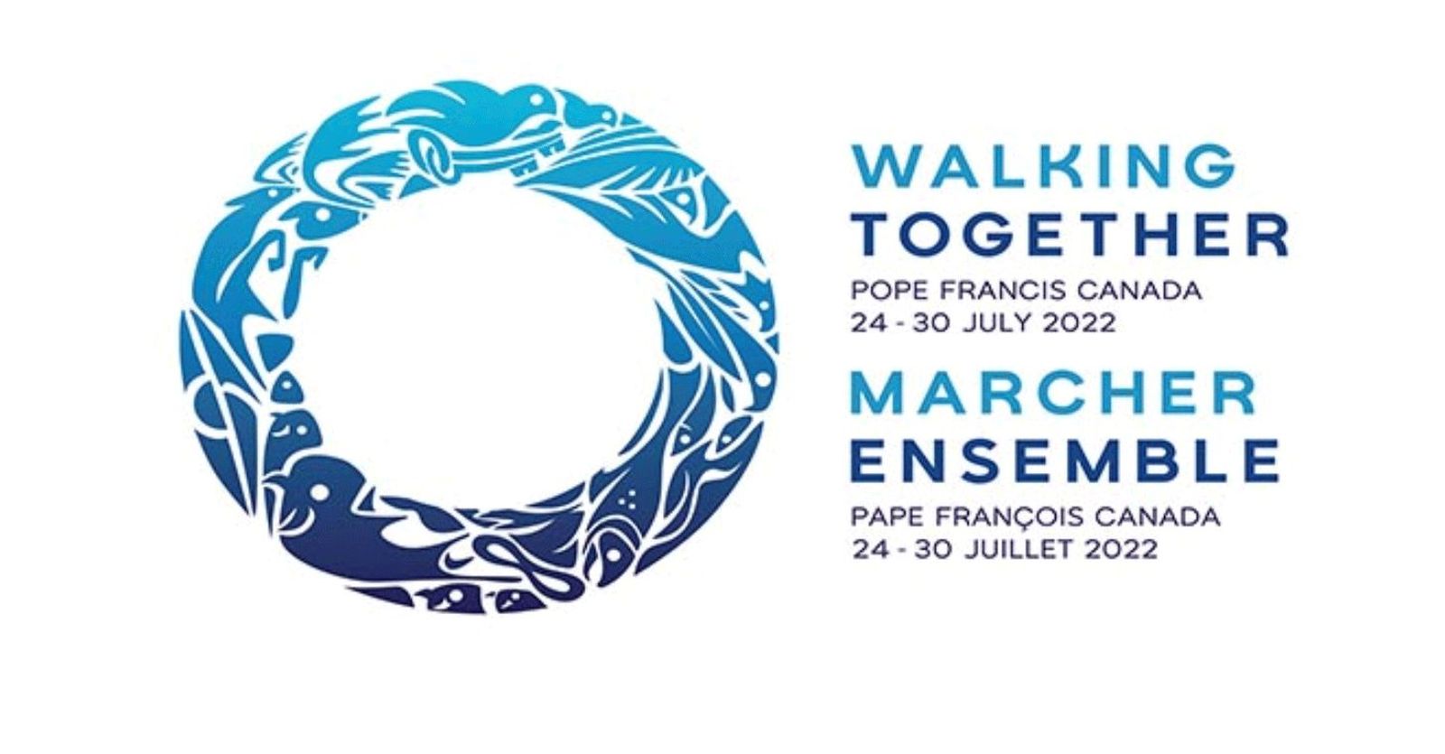 Logotipo oficial del viaje del papa Francisco a Canadá
