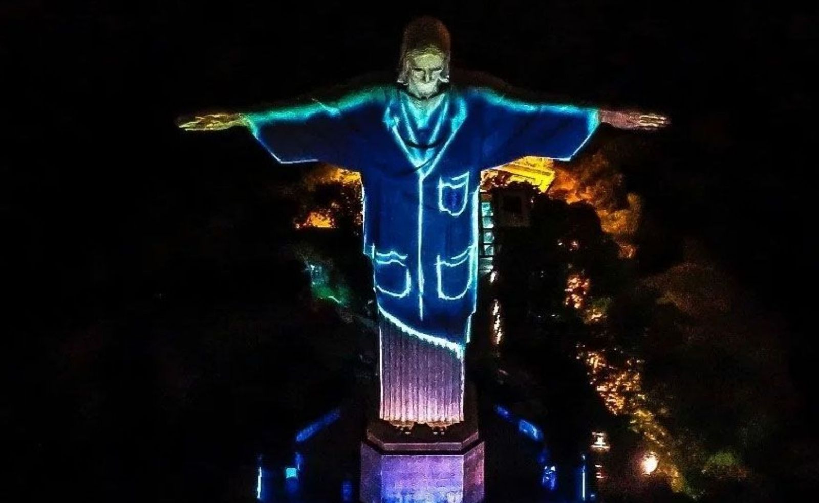 Cristo de Rio homenajea a los sanitarios