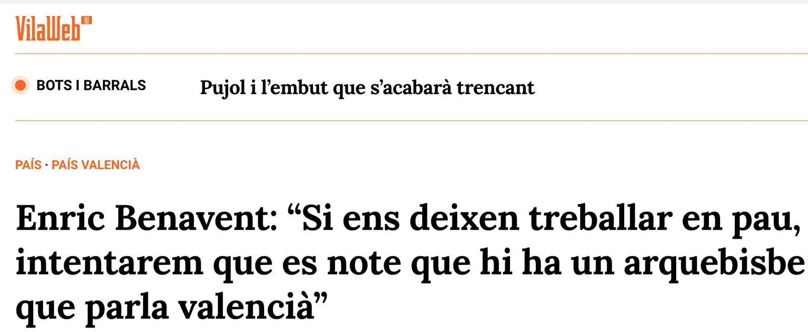 Benavent en Vilaweb