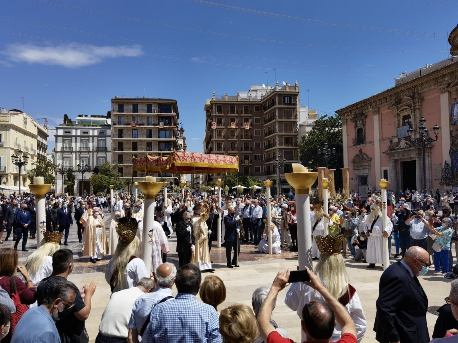 Valencia tuvo procesión de Corpus restringida, autorizada por la Delegación del Gobierno